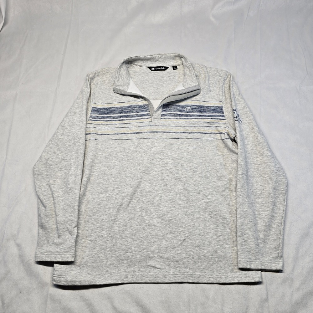 travis mathew 1/4 zip pullover‎ Men Size Large Heather Gray